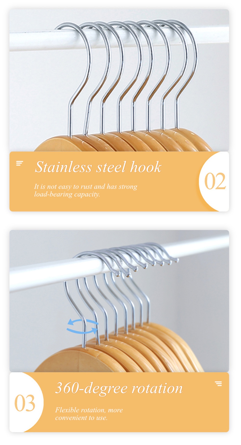 Premium Wooden Clothes Hanger-10